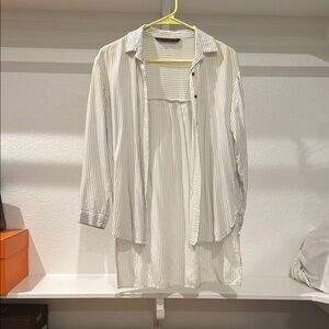 Zara White Button Down Shirt
